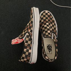 Checkered camo vans Size 7.5