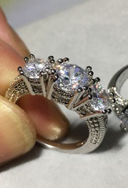 Women’s wedding engagement diamond 💎 Simulated ring