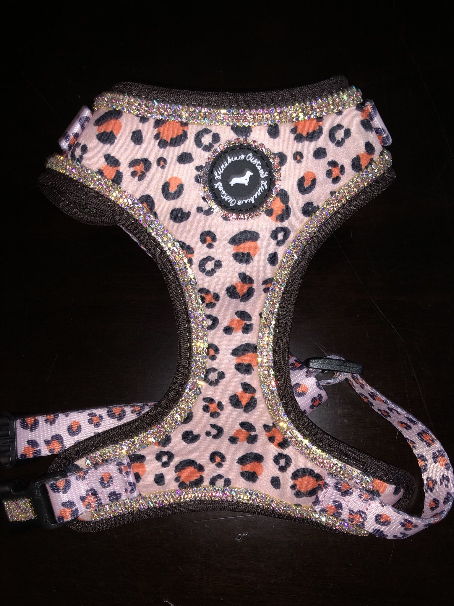 MEDIUM Party Animal Bling Adjustable Dog Harness 