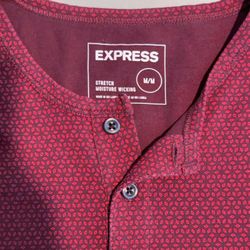 Express Henley Men’s Med Shirt 