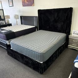 Queen platform bed frame
