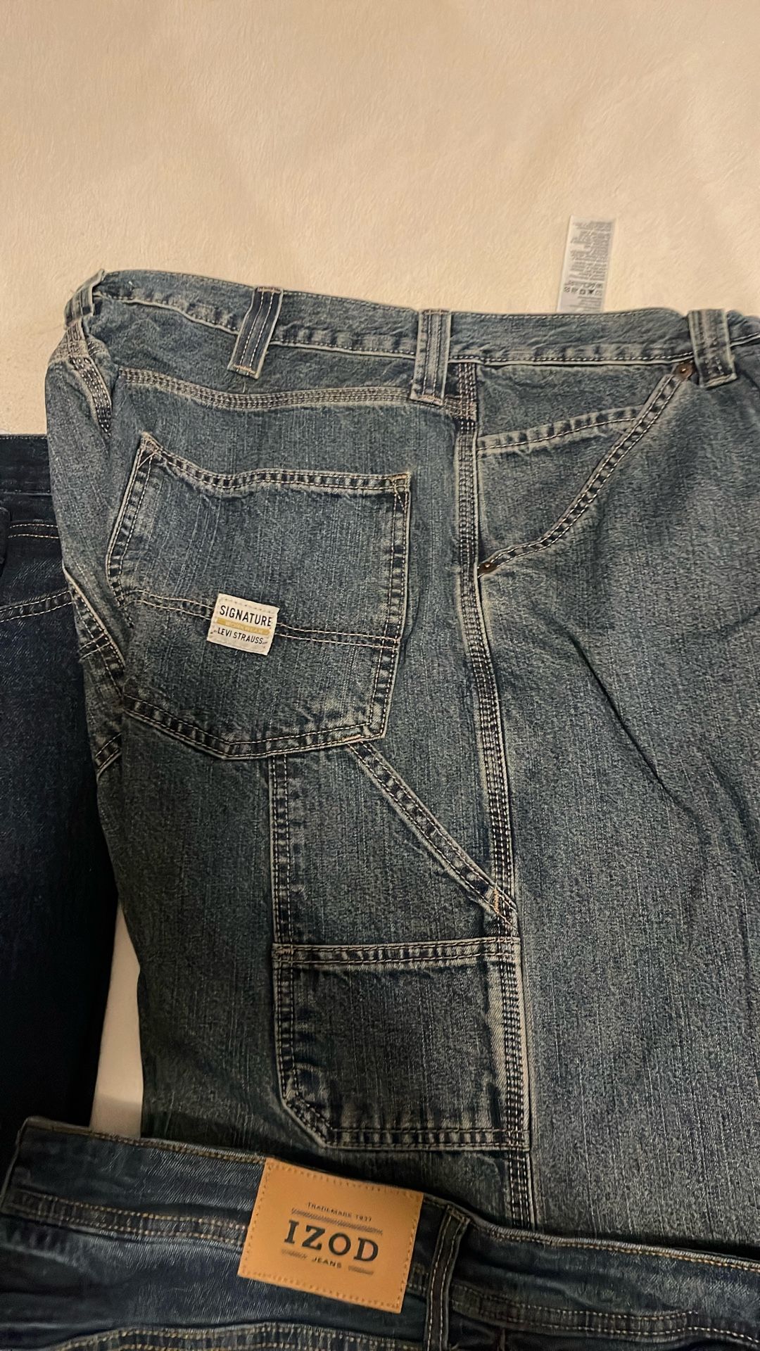 Levi’s Strauss Signature Carpenter Pants & Izod Jeans 36-30 