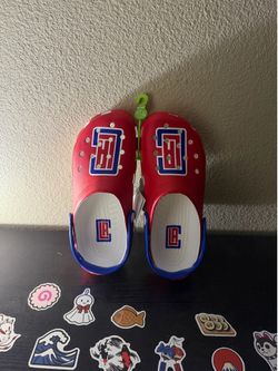 NEW Crocs NBA Los Angeles Clippers Clog Shoes Red Blue White Size 8 men