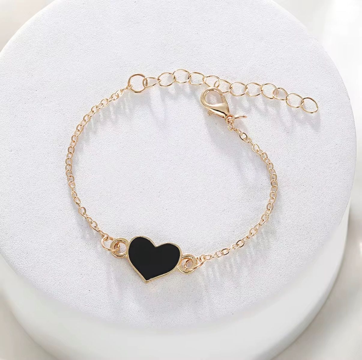 New black heart bracelet