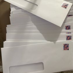 400 Pre-Stamped left  WINDOW ENVELOPES – Ready to Mail (Genuine USPS Stamps)