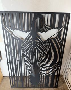Metal Zebra Wall Decor