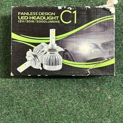 FANLESS DESIGN LED HEADLIGHTS 12V/30W/3000 LUMENS