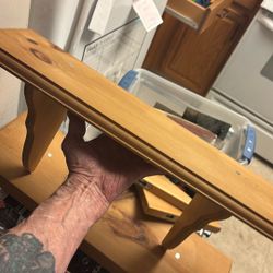Two Pine shelves 22 inches long by 8 inches wide