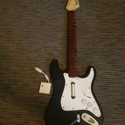 Rock Band Wii Guitar With Dongle