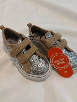 Wonder Nation Kids Glitter Sneakers Size 10
