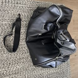 Vessel Golf Leather Duffle Bag With Strap