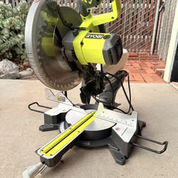 RYOBI Model TSS121, 15 Amp 12 in. Corded Sliding Compound Miter Saw (Like New)