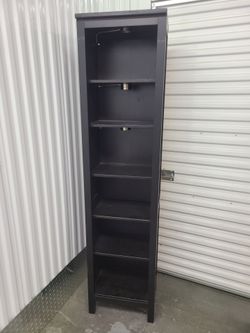 Tall Narrow Bookshelf with Lights