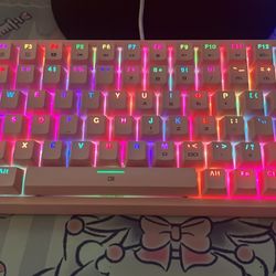 pink 75% mechanical keyboard 