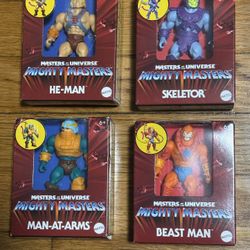 MOTU Mighty Masters Set Of 4 He-man Beast Man Skeletor Man-at-Arms