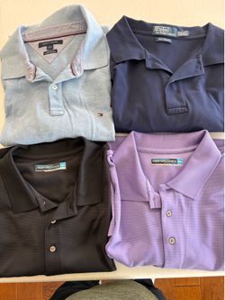 Men’s Ralph Lauren, Tommy Hilfiger and Roundtree and Yorke Polo Shirts