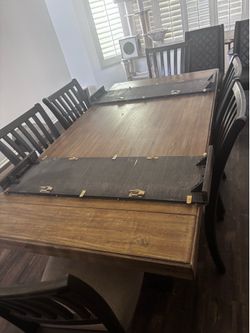Table and 8 chairs