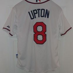 MAJESTIC AUTHENTIC COLLECTION MLB ATLANTA BRAVES UPTON 8 JERSEY