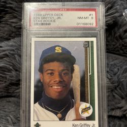Ken Griffey Jr Upper Deck Rookie PSA 8