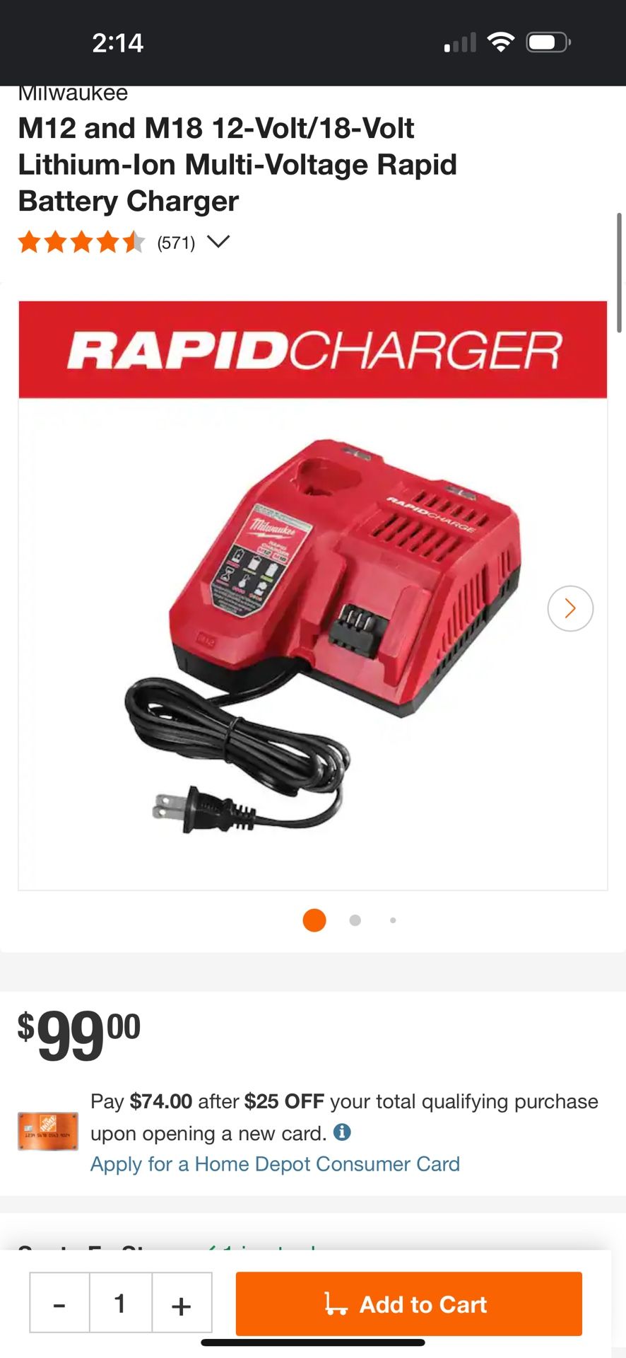 Milwaukee Rapid Charger Brand New