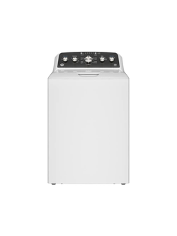 GE - 4.5 cu. ft. Top Load Washer in White with Dual Action Agitator and Cold Plus, Sanitize with Oxi