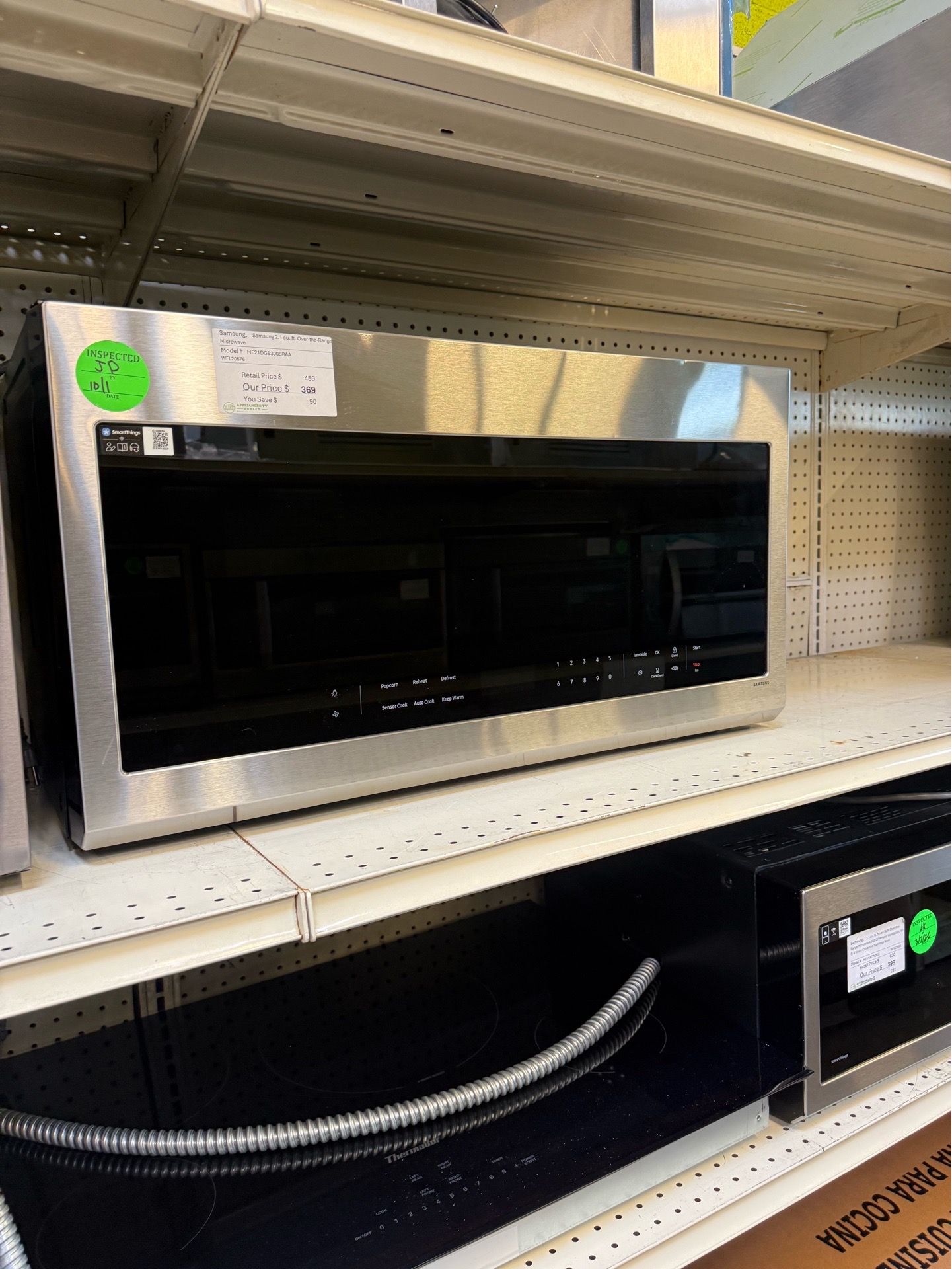 Samsung 2.1 cu ft over the range microwave