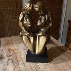 Vintage Austin Family Time Sculpture Statue 17" Tall 1999 Signed