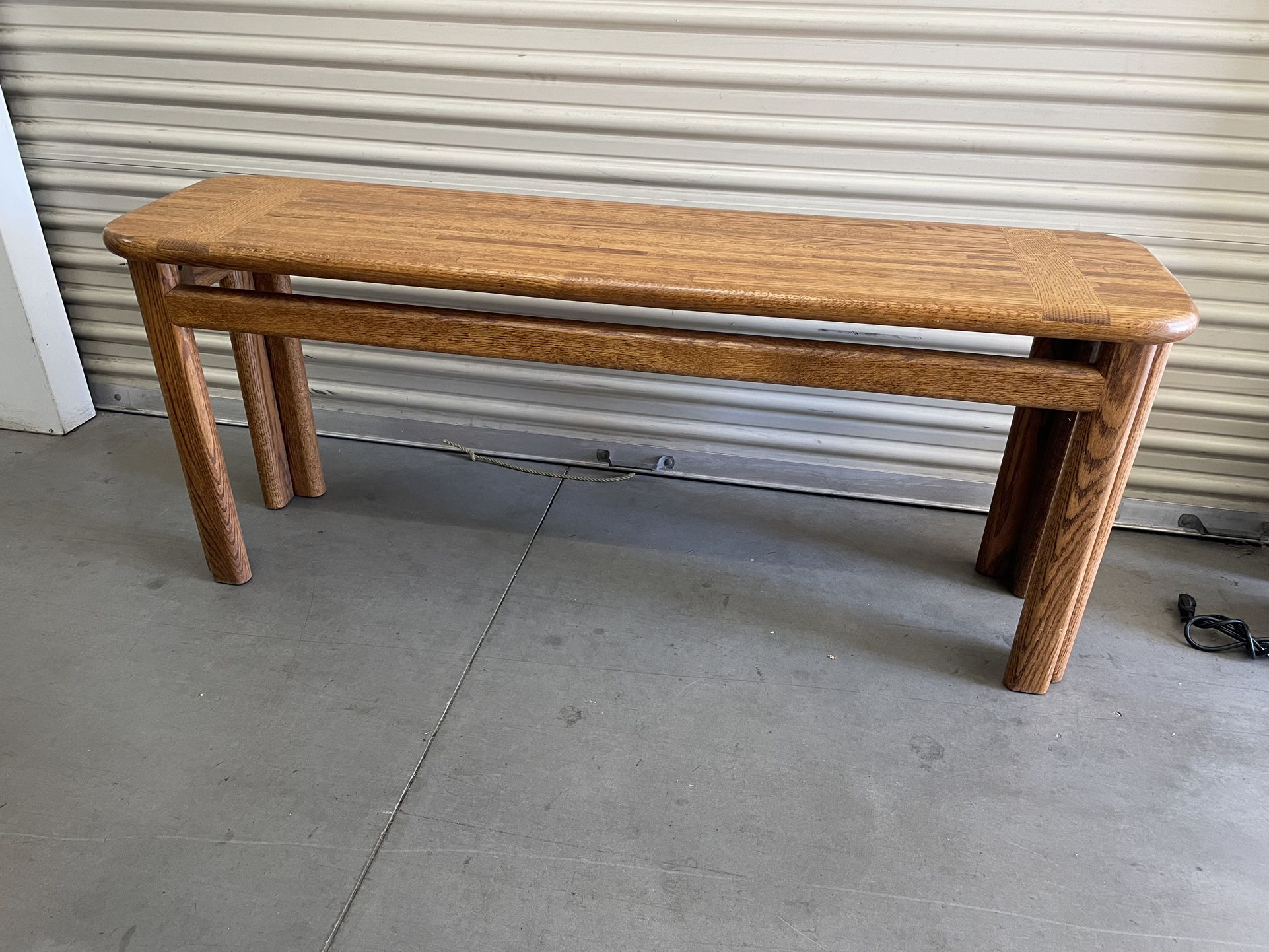 Solid Oak Console Table 