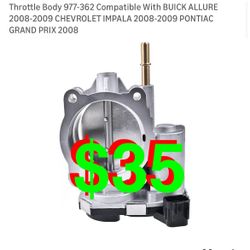 Throttle Body 977-362 Compatible With BUICK ALLURE 2008-2009 CHEVROLET IMPALA 2008-2009 PONTIAC GRAND PRIX 2008