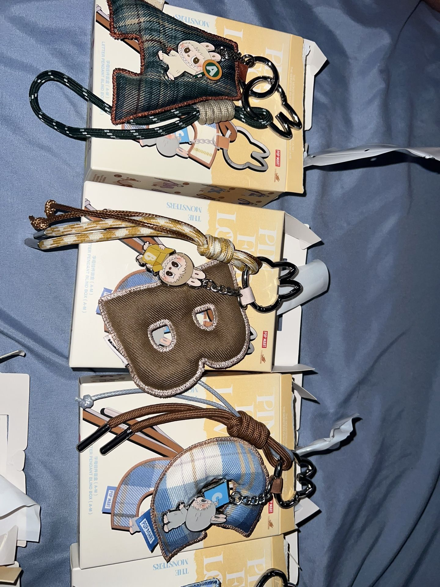 Labubu Letter Keychains A-M