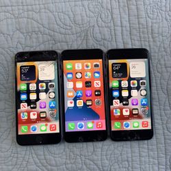 3- iPhone’s  6S (Cracked ) For Sale $50 Santa Ana City 