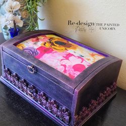 Bright Boho Refinished Jewelry Box