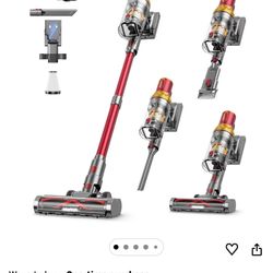 Cordless Vacuum Cleaner, 580W 48Kpa 65Mins Vacuum Cleaners for Home, Self-Standing Stick Vacuum with Auto Scrapping Dust Tech, Low Noise Rechargeable 