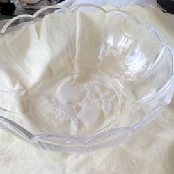 Val Saint Lambert Belgium Crystal Bowl – 10” Vintage – 50th Anniversary