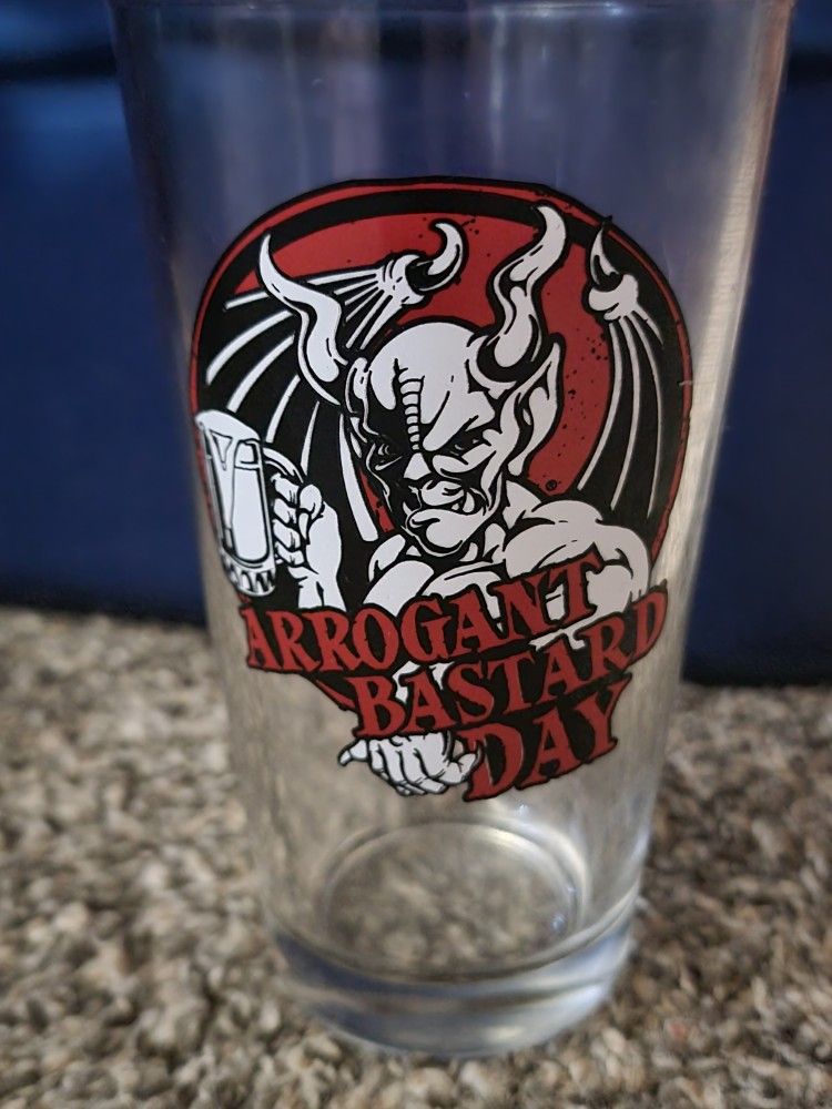 Arrogant Bastard Ale Pint Glass