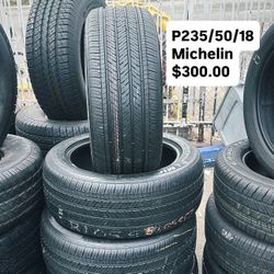 SET OF FOUR TIRES MICHELIN 235/50/18 