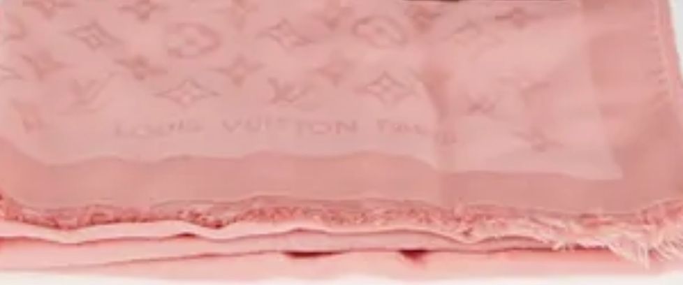 Louis Vuitton Pink Monogram Cashmere/Wool/Silk Scarf