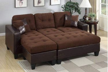 New Couch with Chaise and ottoman only $50 down !!