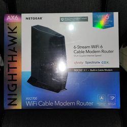 Netgear Nighthawk Ax2700 Ax6 Cable Modem/Router