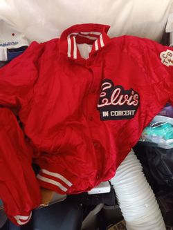 Vintage 1970s elvis in concert bomber jacket