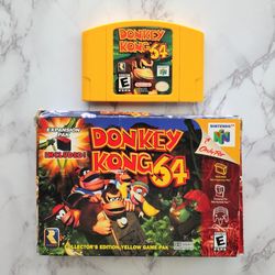 Donkey Kong 64 With Original Box For Nintendo 64 TESTED