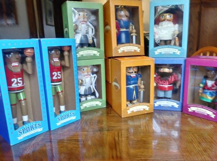 NUTCRACKERS in boxes. Tall basketball are $14 each. Short are $12 each.holmdel nj.