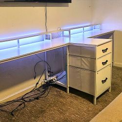 2 Desk With Cabinet