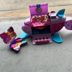 Polly Pocket Plane, Take Along Butterfly Carrying Case