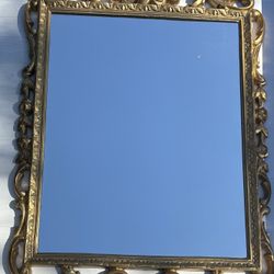 Rectangular Gold Antique Wally Mirror