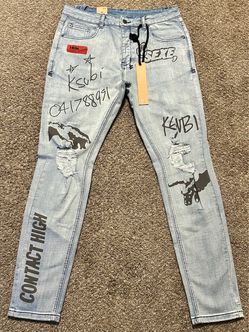 Ksubi Contact High Graphic Distressed Jeans