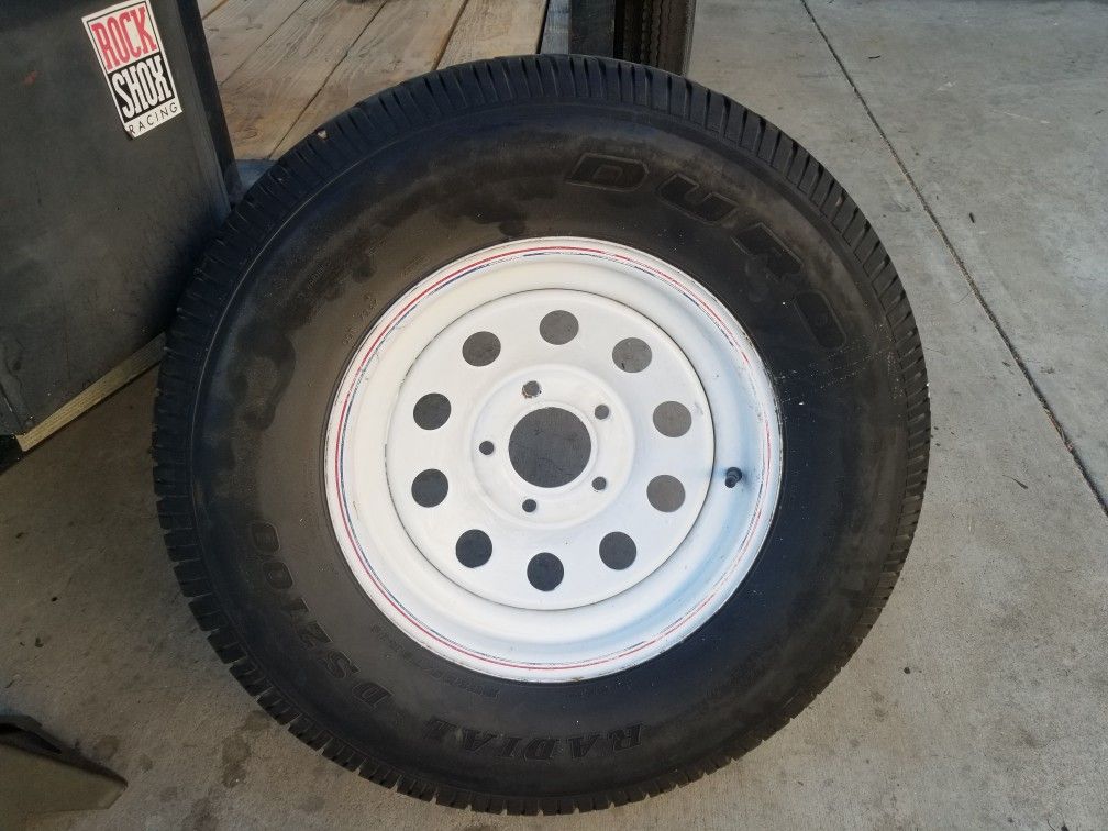 Trailer wheel and tire