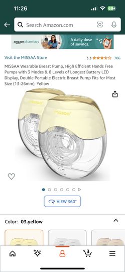 MISSAA Wearable Breast Pump, 