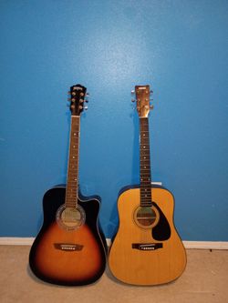 Washburn guitar and Yamaha guitar