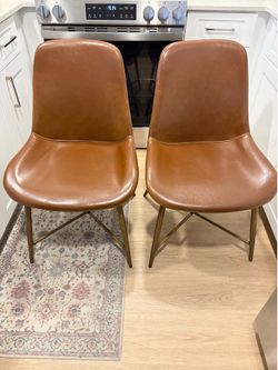 Leather dining chairs